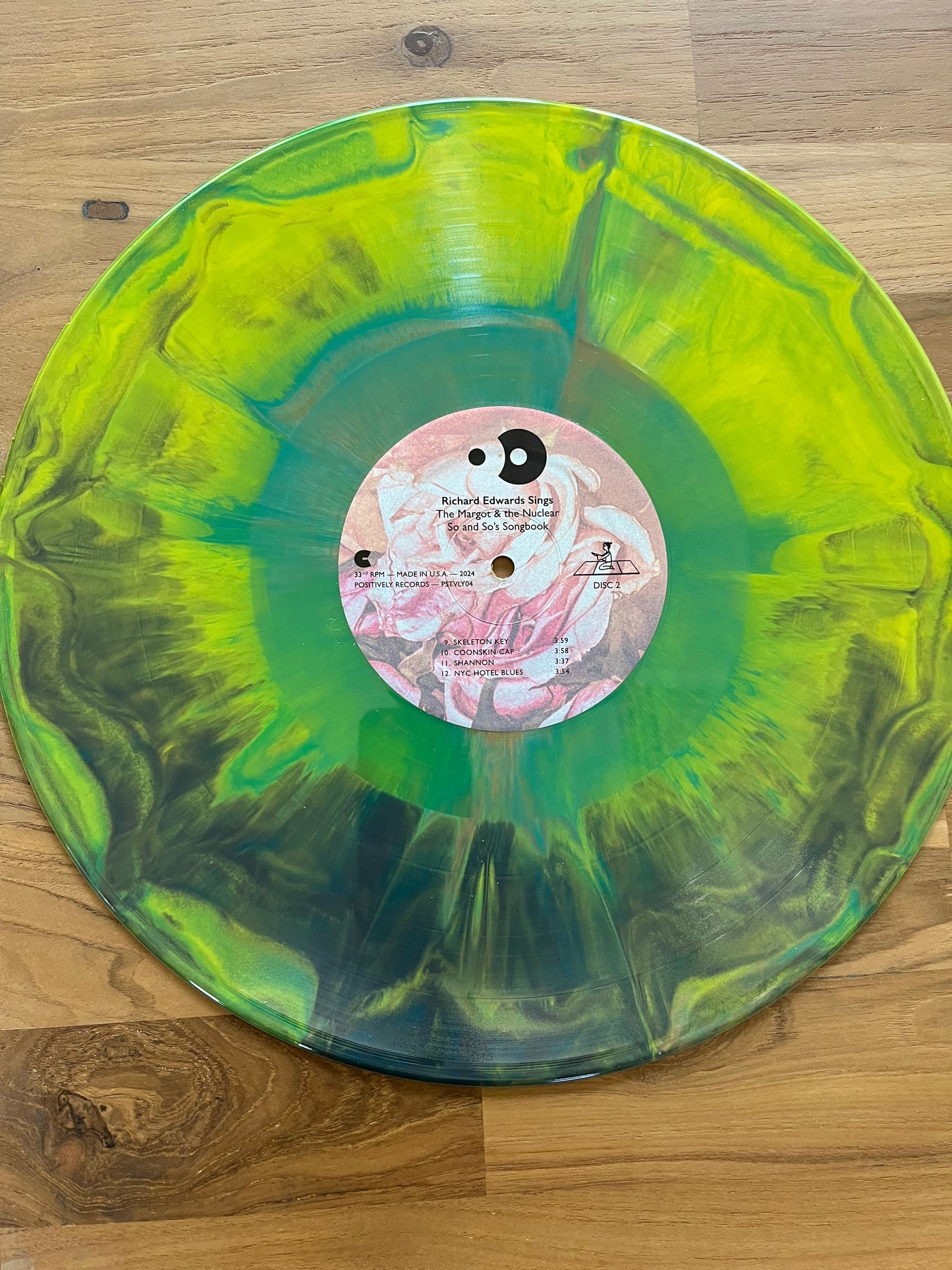 Random Color Vinyl - Green with yellow marks on top, black on bottom